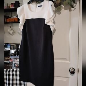 Calvin Klein Black and White Mini Dress